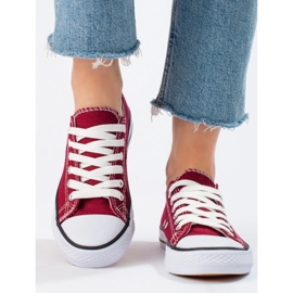 SHELOVET Burgundi cipők piros 2