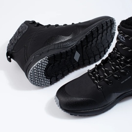 Férfi magas trekking cipő Dk, szigetelt fekete 2