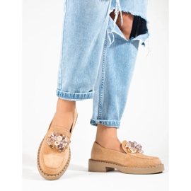 W. Potocki Női bézs velúr naplopók a Potockitól 1