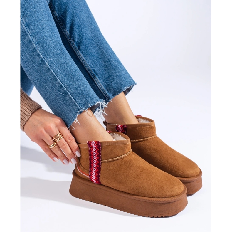 Shelovet női tevevelúr hócsizma barna 1