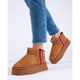 Shelovet női tevevelúr hócsizma barna 2