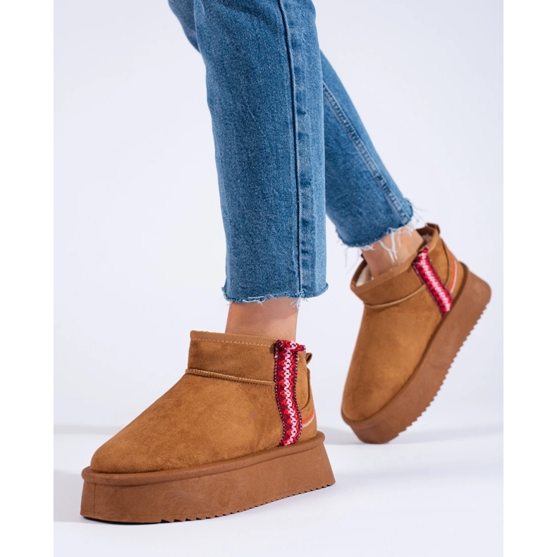 Shelovet női tevevelúr hócsizma barna 2