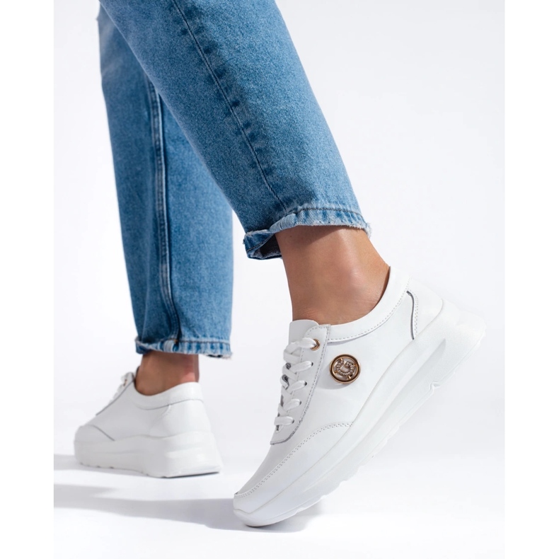 Fehér bőr sportcipő 1