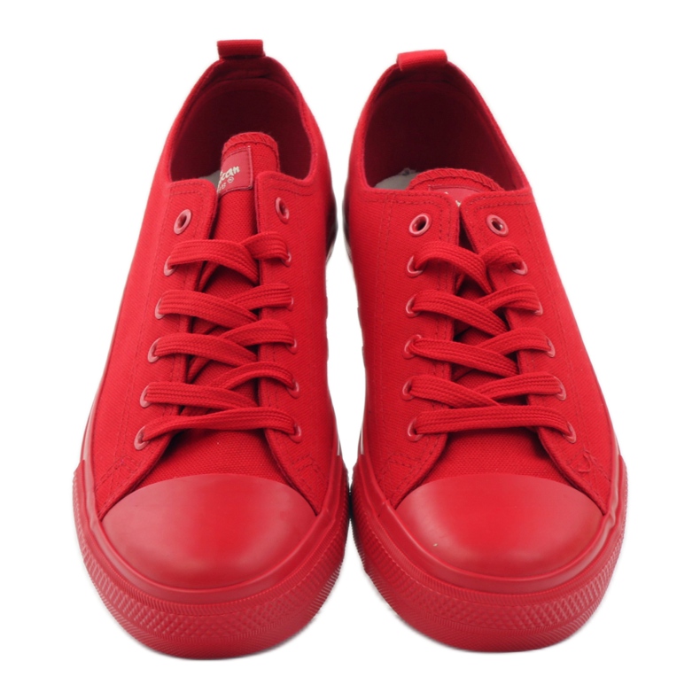 American Club LH06 megkötött tornacipő piros 4