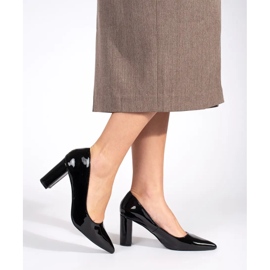 Seastar Elegáns lakkfekete magas sarkú pumpák 1