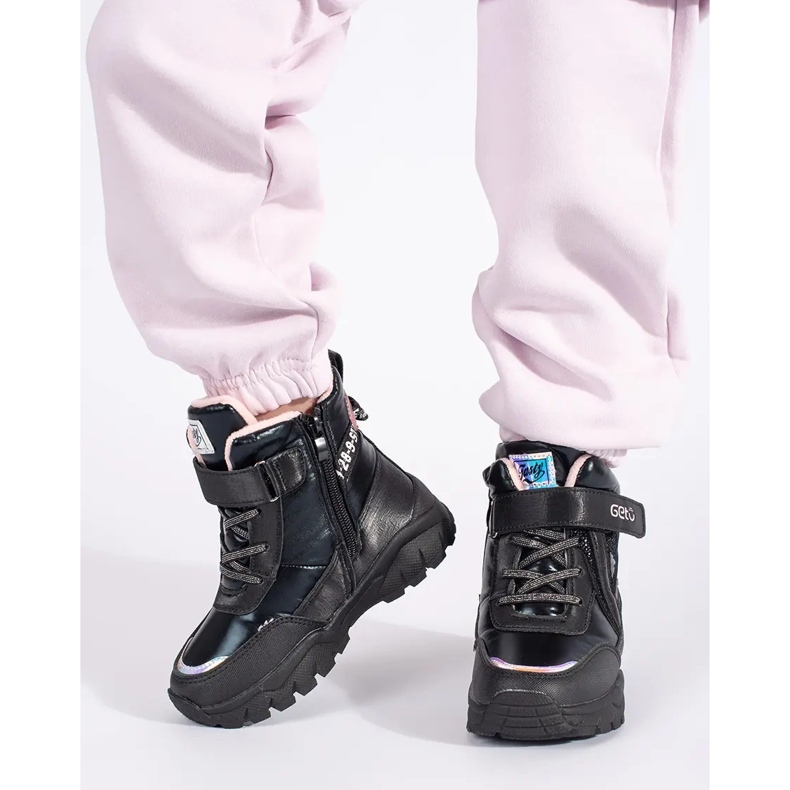 Fekete lány cipő vastag talppal 2