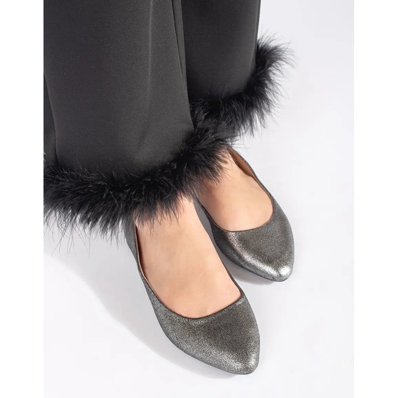 Női szürke csillogó balerinacipő 2 Női szürke csillogó balerinacipő 2