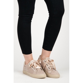 Szalaggal átkötött velúr tornacipő barna 2 Szalaggal átkötött velúr tornacipő barna 2