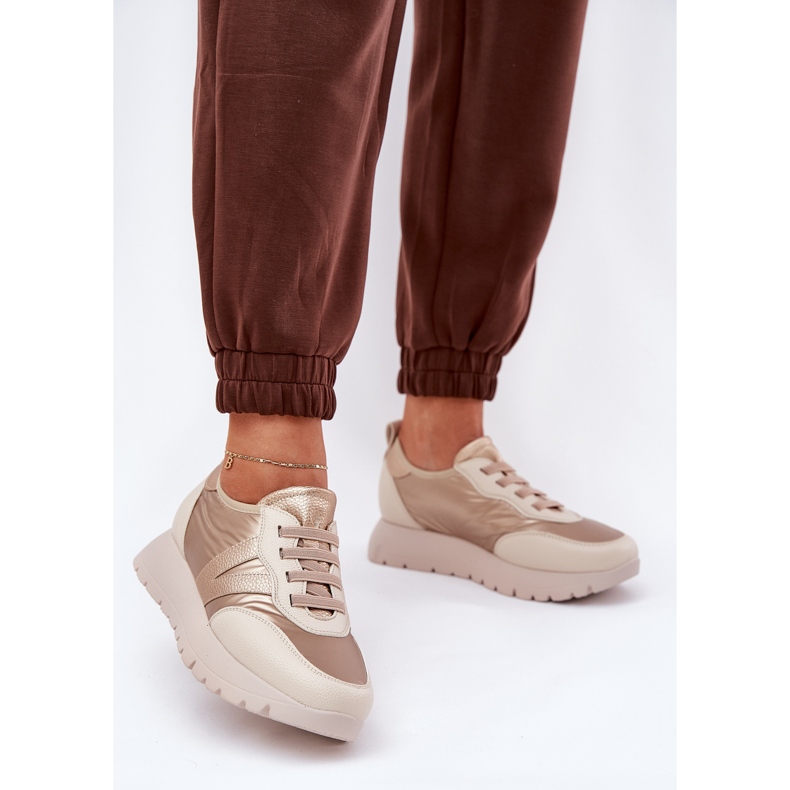 Vinceza Női sportcipő a Vincez platformon 58510 Zlotys aranysárga 2