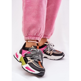 Cipők női sportcipő dupla kötéssel fekete 2