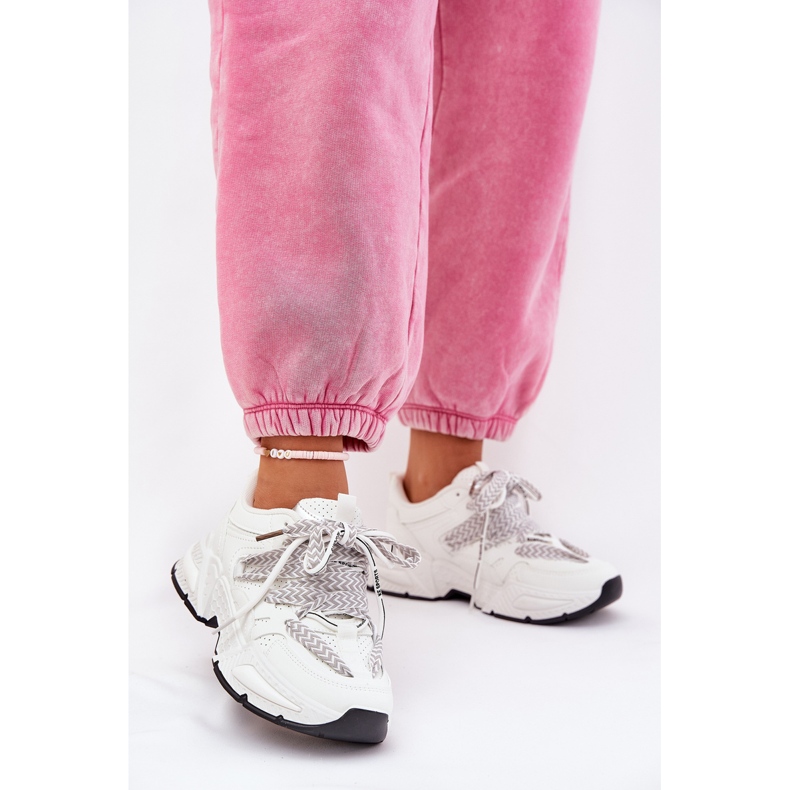 Cipők női sportcipő dupla kötésű fehér 2