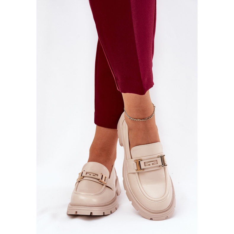 Női cipők öko bőr bézs 2