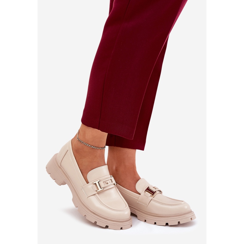 Női cipők öko bőr bézs 1