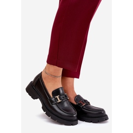 Női mokaszinok öko -bőr fekete 1