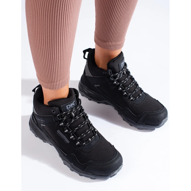 Magas női trekking cipő DK fekete és szürke színben 2