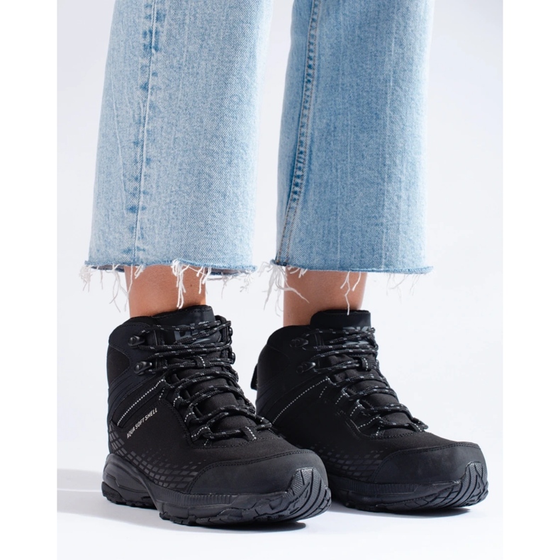 Magas női trekking cipő DK fekete 2