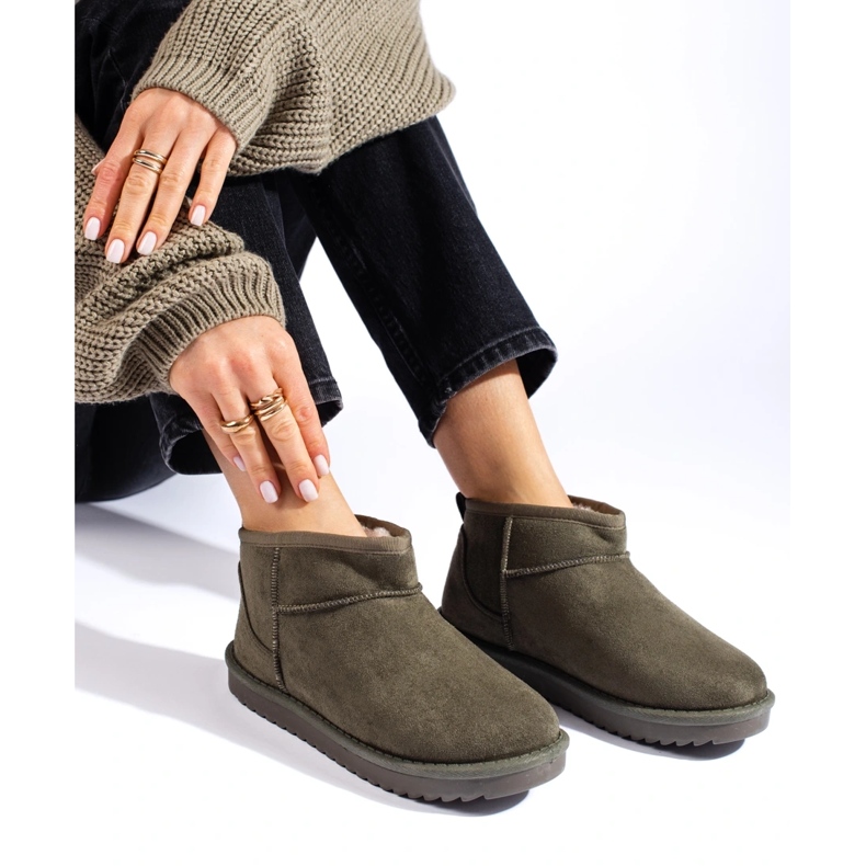 Shelovet női sötétzöld hócsizma 2