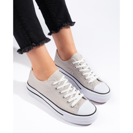 Női klasszikus szürke tornacipő 2