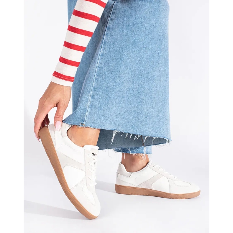 Goodin Bőr fehér női tornacipő 1