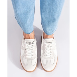 Goodin Bőr fehér női tornacipő 2