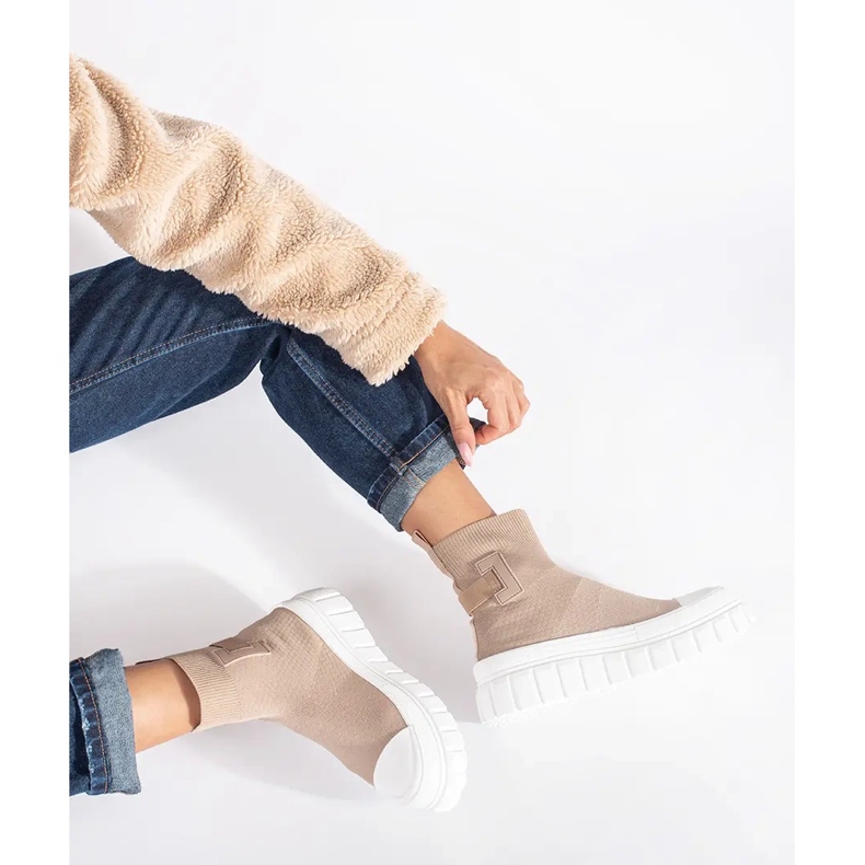 Seastar Bézs magas platformú tornacipő 2