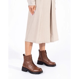 Sergio Leone barna bőrcsizma vastag talppal 2