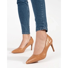 Seastar Sötét bézs szivattyúk a magas sarkon 1