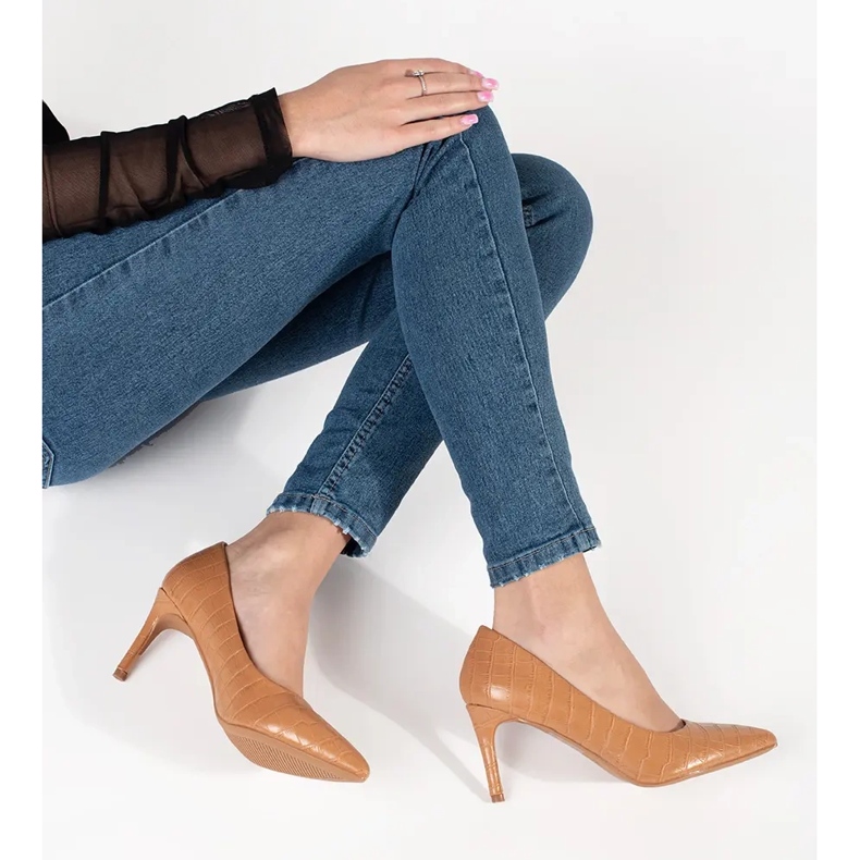 Seastar Sötét bézs szivattyúk a magas sarkon 2