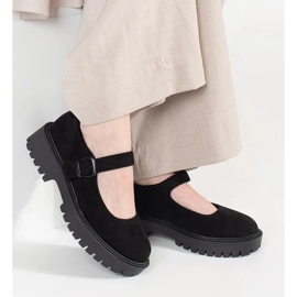 Goodin Fekete cipő a velúr platformon 1