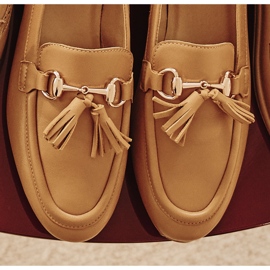 Marco Shoes Bőr naplopók rojtokkal 2199P-003-1 barna 1