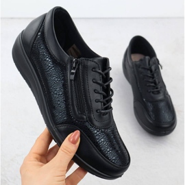 Női sportcipő kényelmes fekete Unisoft 9017 csúszkával 1