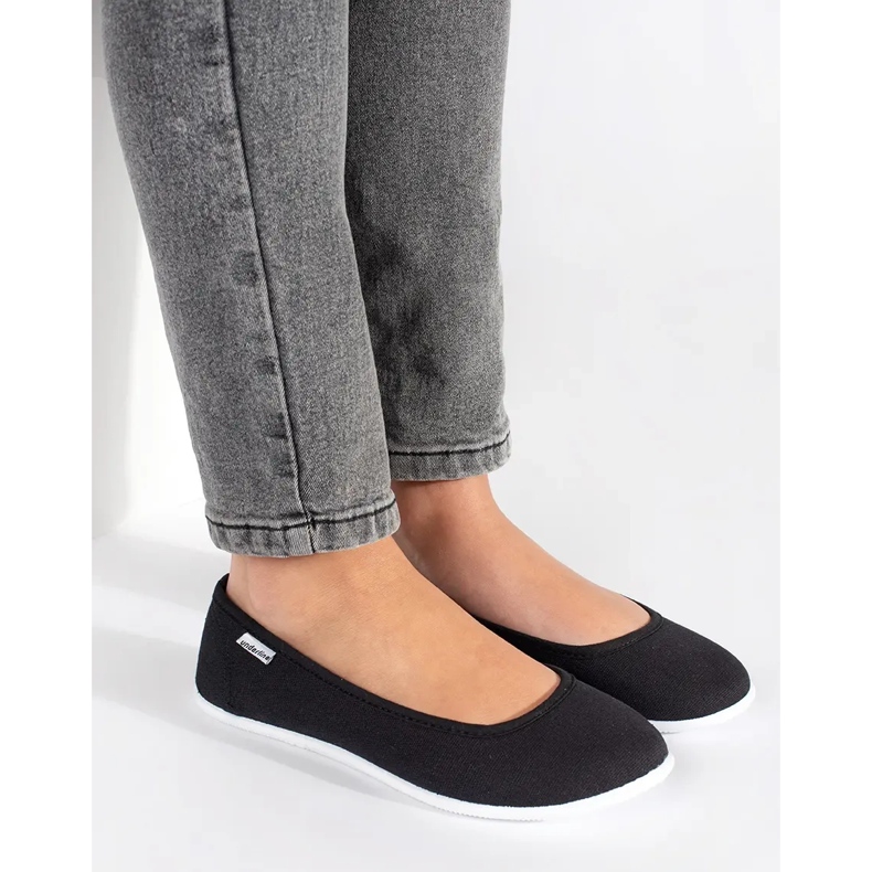 Női fekete szövet balett lakások 1