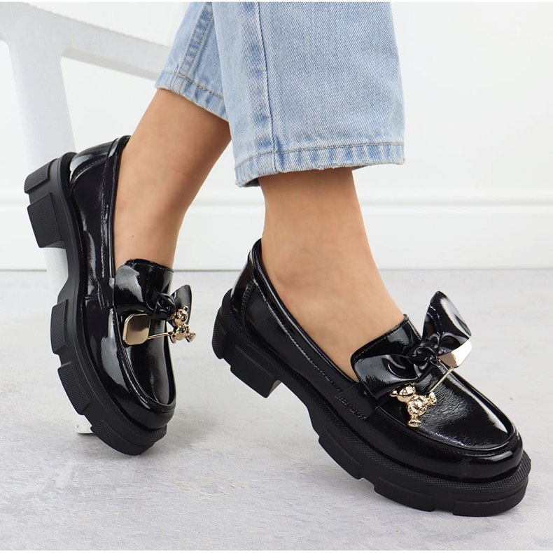 Fekete Filippo DP610 Bőr Lakosok Laking Magas sarkú cipők 1