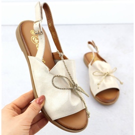 Cambell Női bőr szandál camell sz00657 aranysárga 1