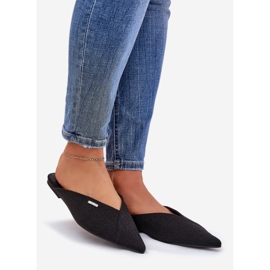 Női papucs lepattanó hegyes lábujjakkal Big Star RR274210 fekete 1