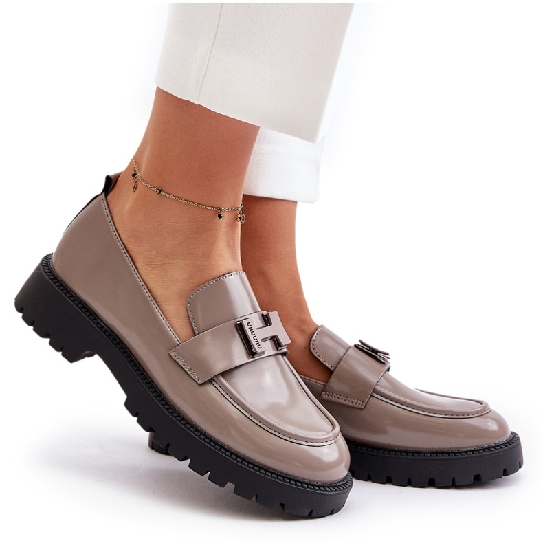 Vinceza Lakled női cipők 62187 bézs-szürke 5