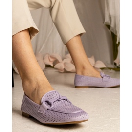 Violet női nyitott cipők díszítve lila 1