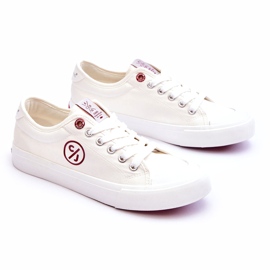 Női Cross Jeans Fabric tornacipő LL2R4043 fehér 1