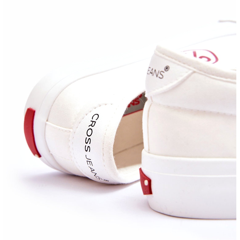 Női Cross Jeans Fabric tornacipő LL2R4043 fehér 2