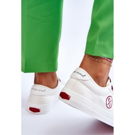 Női Cross Jeans Fabric tornacipő LL2R4043 fehér 5