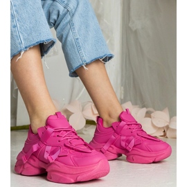 Rózsaszín női hatalmas sport cipők 1