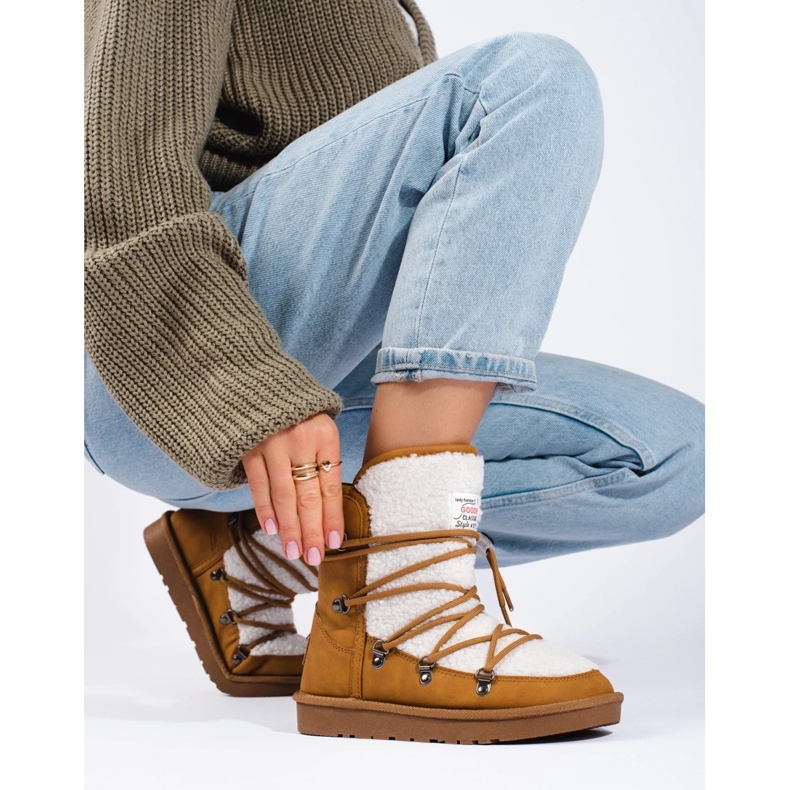 Meleg teve női hócsizma barna 2