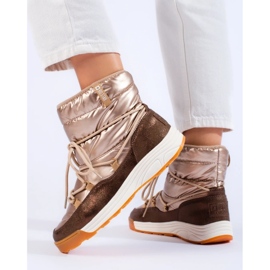 Rövid aranyszínű hócsizma Big Star KK274276 barna 2