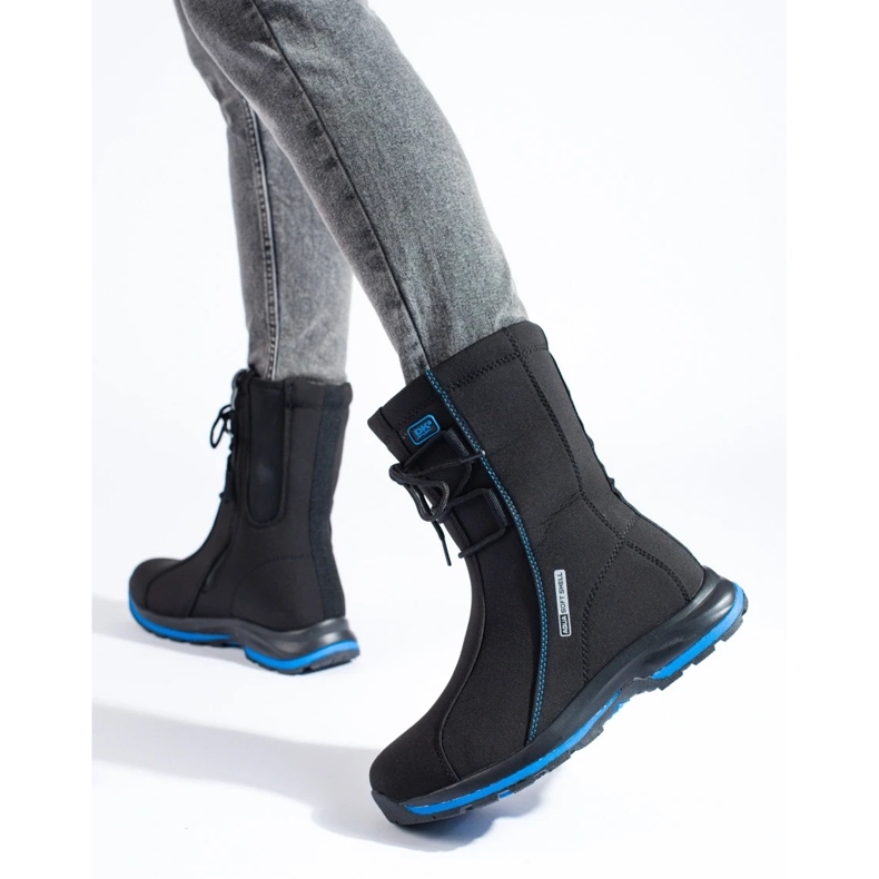 Női trekking cipő DK báránybőr kabáttal fekete 1