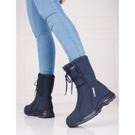 Női trekking cipő DK báránybőr kabáttal kék 2