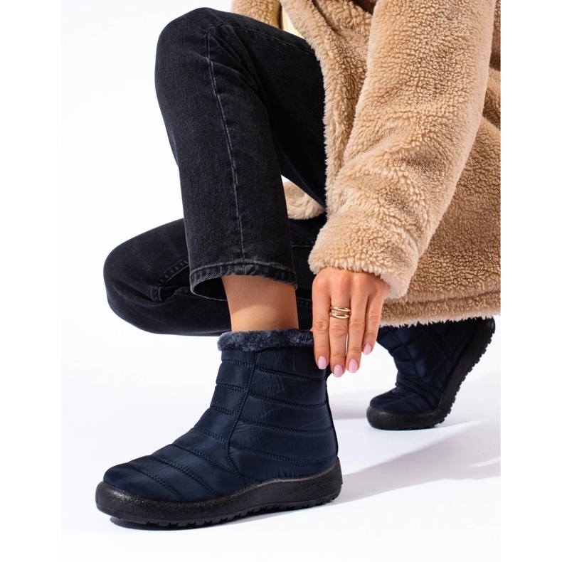 W. Potocki Sötétkék női bokáig érő hócsizma a Potockitól 1