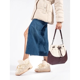 Seastar Bézs színű női hócsizma vastag talppal 1 Seastar Bézs színű női hócsizma vastag talppal 1