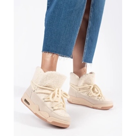 Seastar Bézs színű női hócsizma vastag talppal 2 Seastar Bézs színű női hócsizma vastag talppal 2