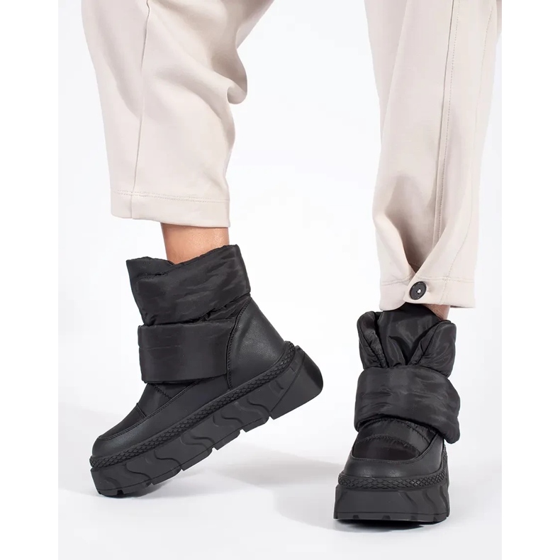 Seastar Fekete szigetelt női hócsizma vastag talppal 1 Seastar Fekete szigetelt női hócsizma vastag talppal 1