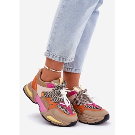 Cipők sportcipők dupla kötésű khaki bézs 1